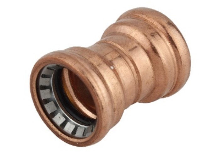 Kirchhoff Koperen dubbele sokkel blank 15 mm 2 sockets (S270) 989472117