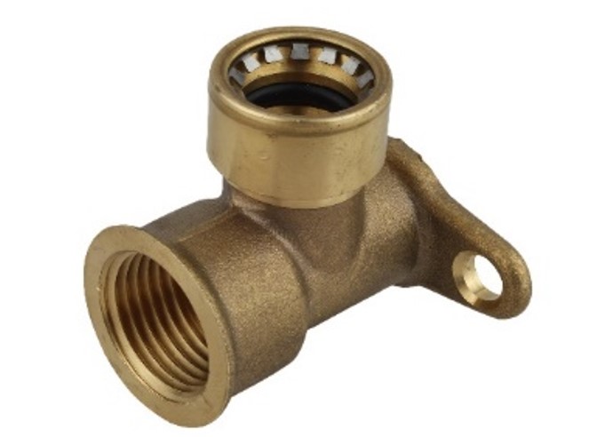 Kirchhoff Messing hoek muurplaat blank 15 mm x 1 2" IT 1 socket (S472g) 989478117