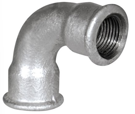 Kirchhoff Bocht van smeedbaar ijzer 90° verzinkt 1 2"IT (2a) 989681055