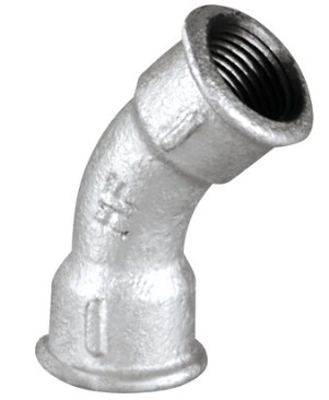Kirchhoff Bocht van smeedbaar ijzer 45° verzinkt 3 4"IT (41) 989702055