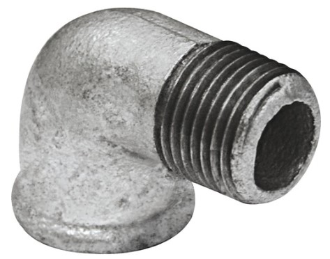 Kirchhoff Smeedbaar ijzeren bocht 90° verzinkt 3 4"H x 3 4"AG (92) (5x) 989722060