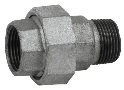 Kirchhoff Schroefaansluiting van smeedbaar ijzer verzinkt 1 2"H x 1 2"ET vlak afgedicht (331) 989831055
