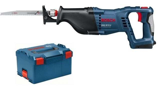 Bosch Blauw GSA 18 V-Li Solo | zonder accu&apos;s en lader | In L-Boxx - 060164J007
