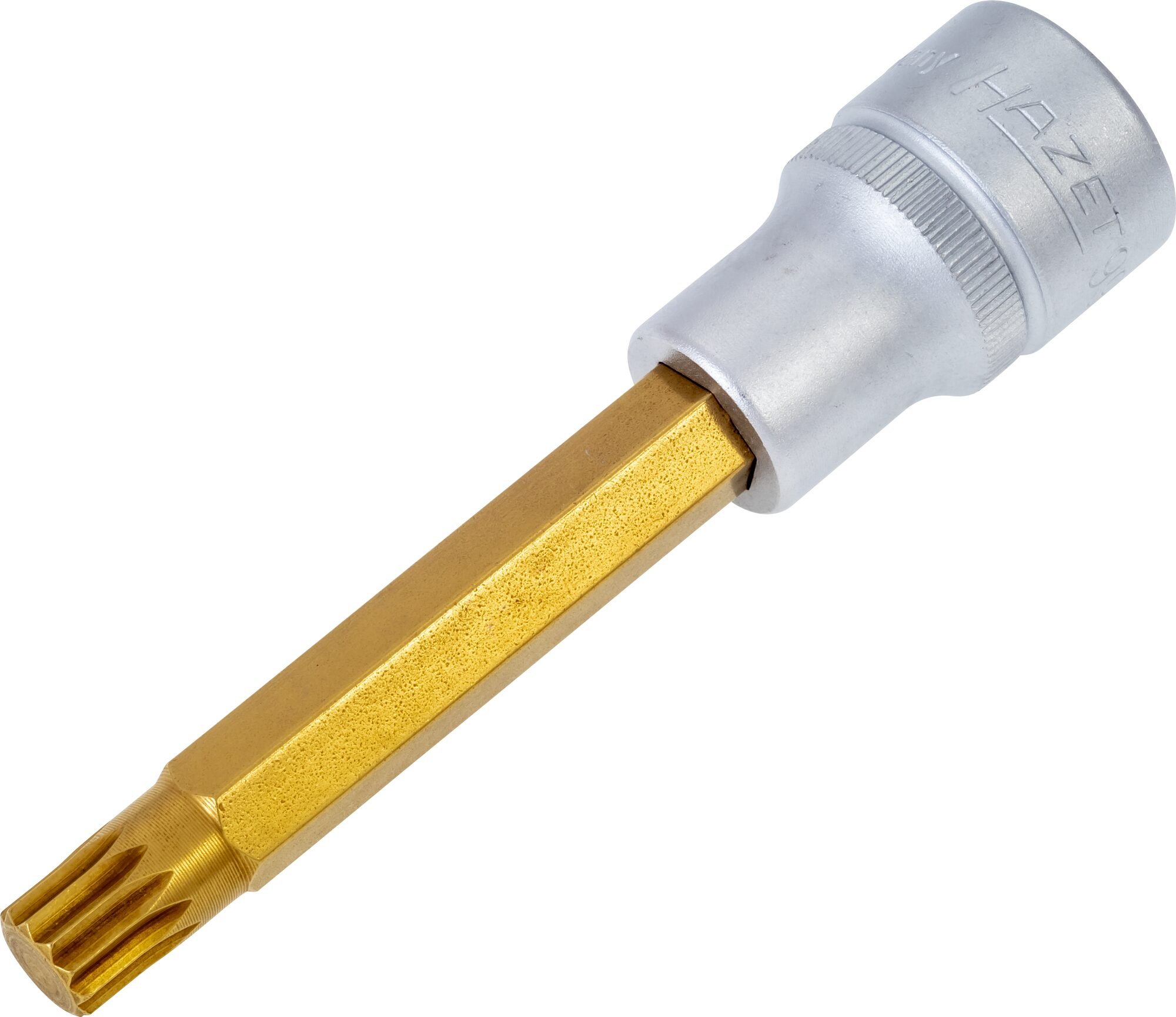 HAZET Dopsleutelbit 990LG-10 · 1/2 inch (12,5 mm) vierkant hol · Binnenveeltandprofiel XZN · SW M10