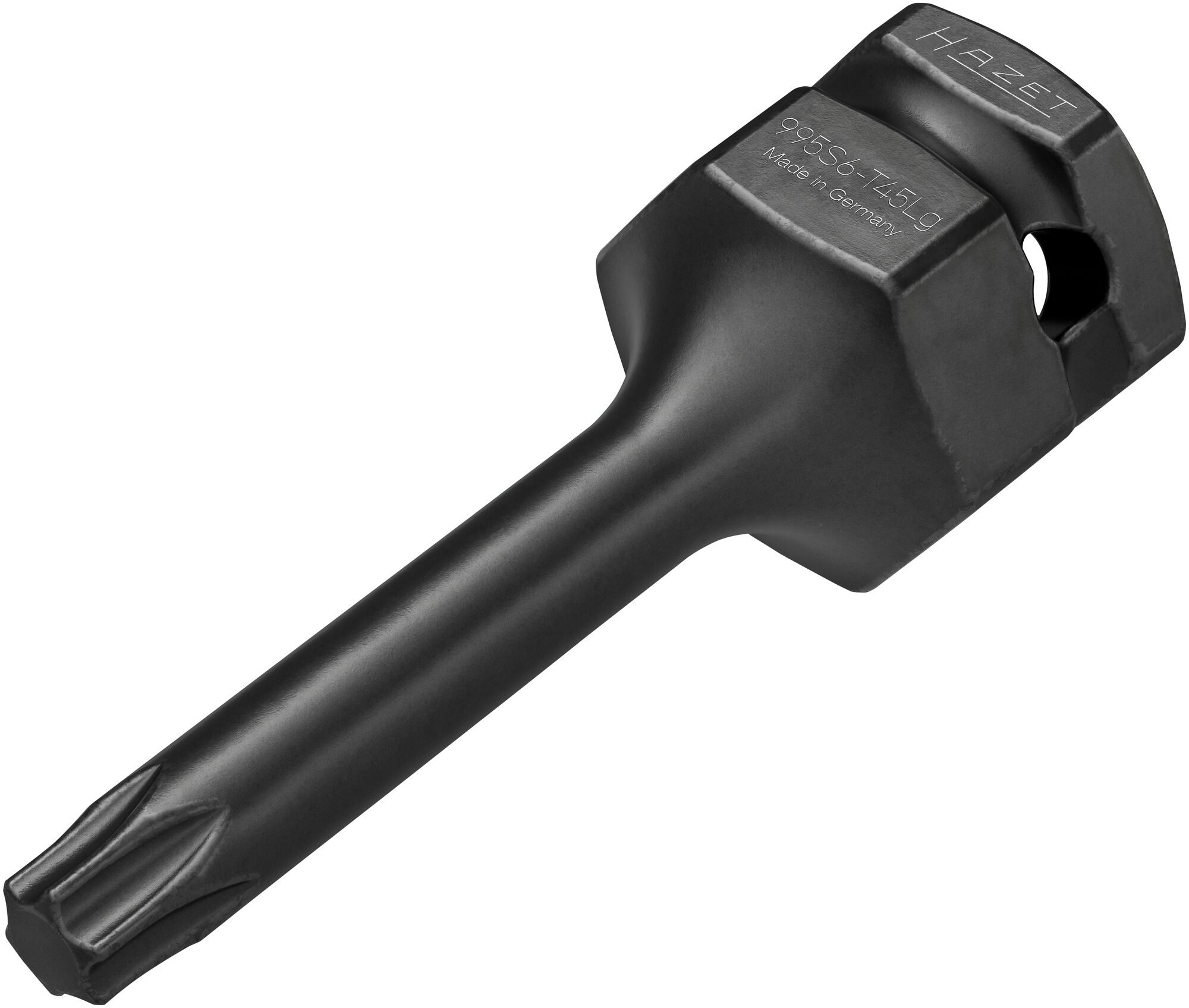 HAZET Krachtdopsleutelbit 995S6-T45LG · 1/2 inch (12,5 mm) vierkant hol, 24 mm buitenzeskant · Binnen-TORX®-profiel · SW T45