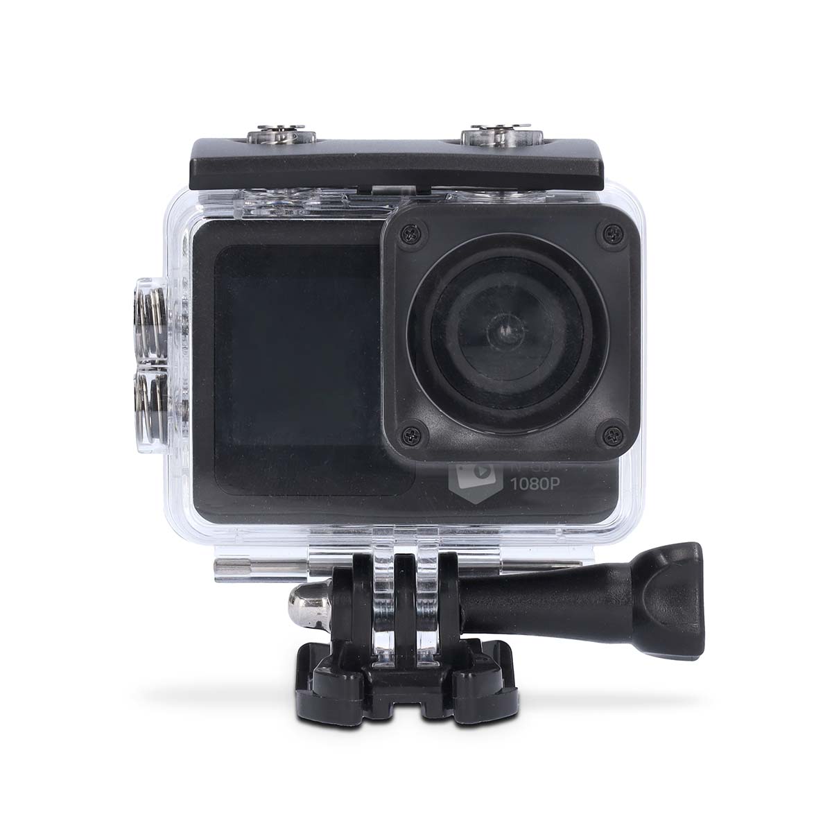Nedis Action Cam | Dubbel scherm | 1080p@30fps | 12 MPixel | Waterbestendig tot: 30.0 m | 70 min | Wi-Fi | App beschikbaar voor: Android™ / IOS |