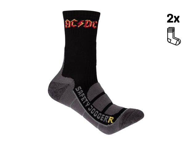 Safety Jogger ACDC Sokken | Zwart Rood | 1 paar | Maat 41-43 SW5200410