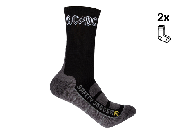 Safety Jogger ACDC Sokken | Zwart Wit | 1 paar | Maat 44-46 SW5300440