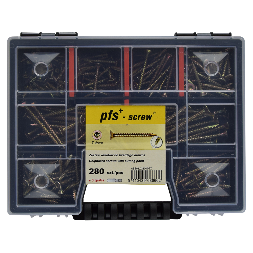 pgb-Europe PGB-FASTENERS | Assortimentsdoos schroeven 280 dlg PWVTV ZnG - ASS008002028002