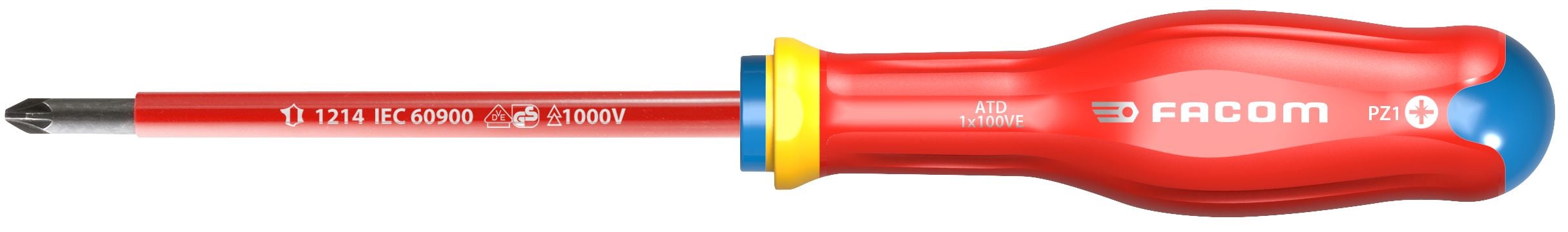 Facom Schroevendraaier Protwist Pz0X75 Geïsoleerd 1000V - ATD0X75VE - ATD0X75VE