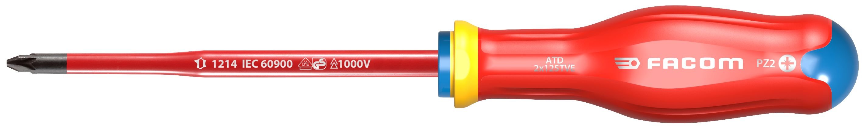 Facom Schroevendraaier Protwist Pz1X100 Geïsoleerd 1000V-Slim - ATD1X100TVE - ATD1X100TVE