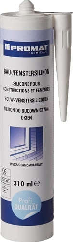 Promat Bouw-/siliconen ruitenkit | wit | 310 ml | patroon - 4000340005 - 4000340005