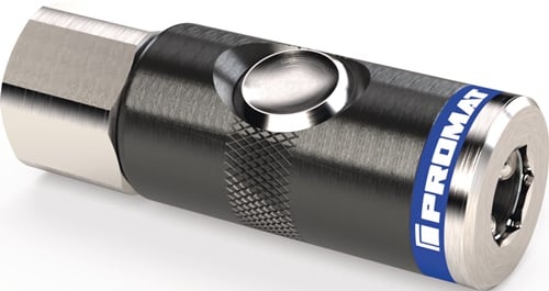 Promat Luchkoppeling met drukknopontgrendeling | DN 7,4, binnenschroefdraad aluminium | schroefdraad G 1/2? 19,17 mm - 4000351995 4000351995