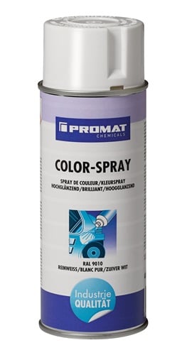 Promat Kleurspray | zuiver wit | hoogglanzend | RAL 9010 | 400 ml | spuitbus - 4000354211 4000354211