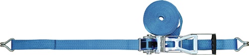 Promat Sjorband | DIN EN 12195-2 | lengte 10 m breedte 50 mm | met ratel met lange hendel + punthaak | LC omdr. 5000 daN - 4000365095 4000365095