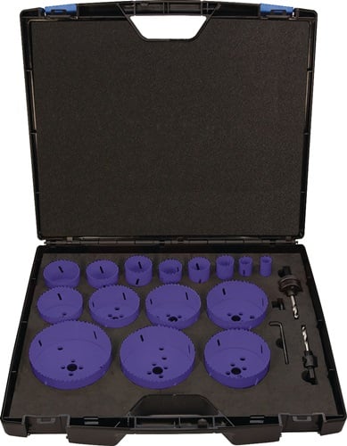 Promat Gatenzagenset | 17-delig 19-114 mm | snijdiepte 38 mm HSS-Co8 - 4000800194 4000800194
