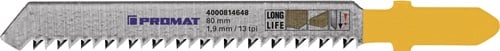 Promat Decoupeerzaagblad | totale lengte 80 mm | tandverdeling 1,9 mm | BIM | 5 stuks / kaart - 4000814648 - 4000814648