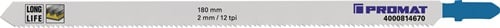 Promat Decoupeerzaagblad | totale lengte 180 mm | tandverdeling 2 mm | BIM | 5 stuks / kaart - 4000814670 - 4000814670