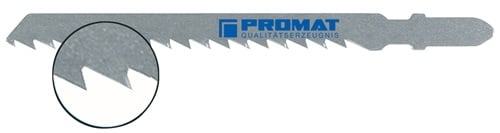 Promat Decoupeerzaagblad | totale lengte 100 mm | tandverdeling 4 mm dikte 1,27 mm | HCS | 25 stuks / kaart - 4000814675 4000814675