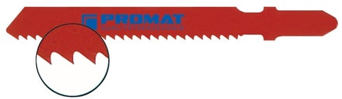 Promat Decoupeerzaagblad | totale lengte 76,5 mm | tandverdeling 2 mm | HSS | 25 stuks / kaart - 4000814677 4000814677