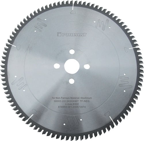 Promat Precisie-cirkelzaagblad | buiten-d. 250 aantal tanden 80 neg. | gat 30 snijbreedte 3,2 mm | hardmetaal - 4000814882 4000814882