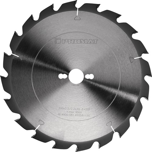 Promat Precisie-cirkelzaagblad | Bouw-uitvoering | buiten-d. 500 mm aantal tanden 36 FF | gat 30 mm snijbreedte 4,0 mm | hardmetaal - 4000814905