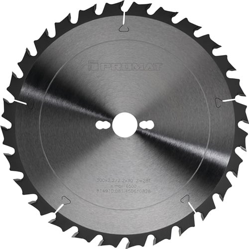 Promat Precisie-cirkelzaagblad | buiten-d. 300 mm aantal tanden 28 WZ | gat 30 mm snijbreedte 3,2 mm | hardmetaal - 4000814910 - 4000814910