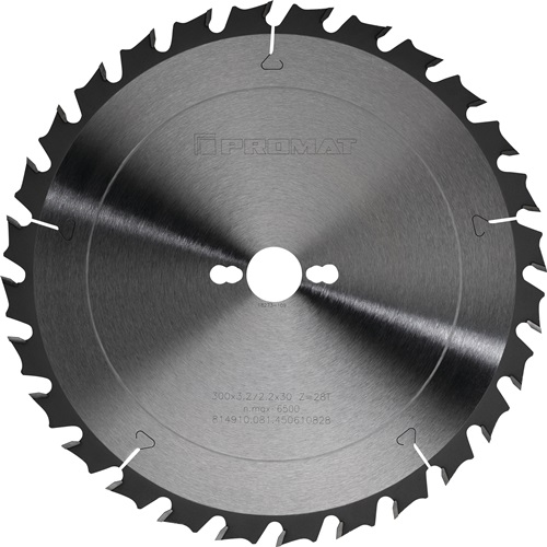 Promat Precisie-cirkelzaagblad | buiten-d. 450 mm aantal tanden 40 WZ | gat 30 mm snijbreedte 3,8 mm | hardmetaal - 4000814914 4000814914