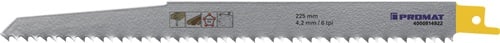 Promat Reciprozaagblad | lengte 225 mm breedte 19 mm | tandverdeling TPI 6 4,2 mm | gefreesd, getordeerd | 5 stuks / kaart - 4000814922 4000814922