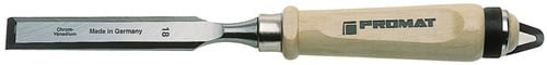 Promat Steekbeitel | snedebreedte 10 mm met klem | heft van wit beukenhout Ulm vorm | chroom-vanadiumstaal - 4000815170 4000815170