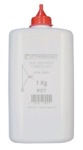 Promat Slaglijnkrijt | 1000 g rood | kunststoffles - 4000816653 4000816653