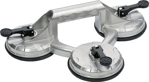 Promat Zuignaphandvat | PROMAT | | draagvermogen 120 kg hoofd-d. 118 mm | 3 koppen aluminium - 4000817219 4000817219
