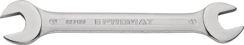 Promat/Tecwerk Dubbele steeksleutel | 12 x 13 mm lengte 172 mm | verchroomd - 4000823108