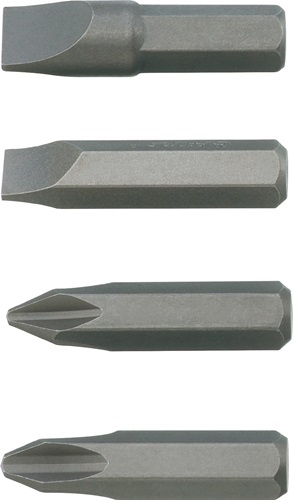 Promat Set bits | 4 delig | 5/16 inch sleuf 8 + 10 mm, PH 2 + 3 | v. 4000828191 - 4000828192 - 4000828192