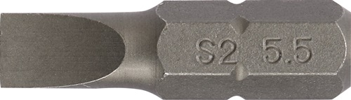 Promat Bit | voor sleufschroeven | 4,5 mm lengte 25 mm 1/4 inch C6,3 | snedesterkte 0,6 mm - 4000829105 4000829105