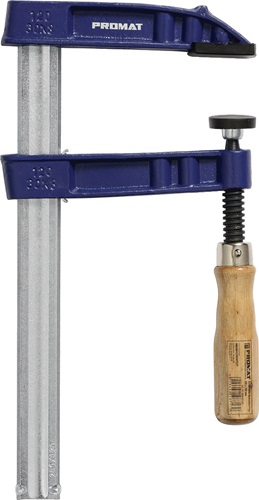 Promat Schroefklem van tempergietwerk | spanwijdte 300 mm werkbereik 140 mm | houten greep | 35 x 9 mm - 4000831336 4000831336