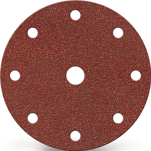 Promat Schuurpad met klitbevestiging | GLS 1 150 mm korreling 40 | voor hout / metaal korund | Gatenaantal 8 + 1 - 4000842191 4000842191
