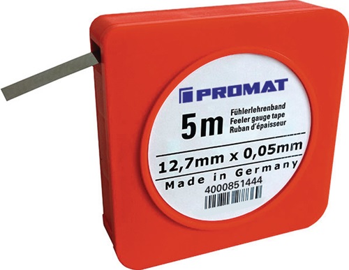 Promat Voelermaatband | dikte 1,00 mm | lengte 5 m breedte 12,7 mm - 4000851467 4000851467