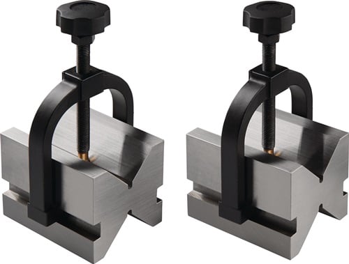 Promat Paar dubbele prisma&apos;s | L75xB55xH55mm | roestvrij staal | Voor Ø 5-50 mm - 4139140101 4139140101