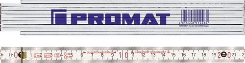 Promat Duimstok | lengte 2 m | mm/cm EG III | beukenhout wit - 4000853076 4000853076