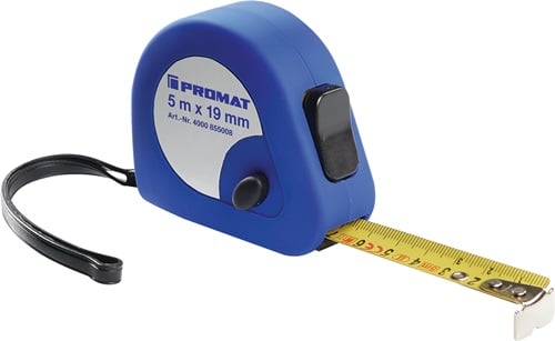 Promat Rolbandmaat | lengte 3 m breedte 16 mm mm/cm | EG II kunststof automatic - 4000855007 4000855007
