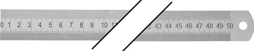 Promat Stalen liniaal | lengte 500 mm | staal buigzaam | verdeling A = mm/ mm - 4000858735 4000858735