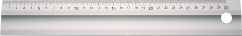 Promat Liniaal | lengte 1000 mm | aluminium met handvatrand | dwarsdoorsnede 50 x 5 mm - 4000858738 - 4000858738