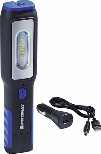 Promat LED-accuhandlamp | 3,7 V 1200 mAh ABS-behuizing | Li-Ion 60-250 LM | laadtijd 2-3 H - 4000877148 4000877148