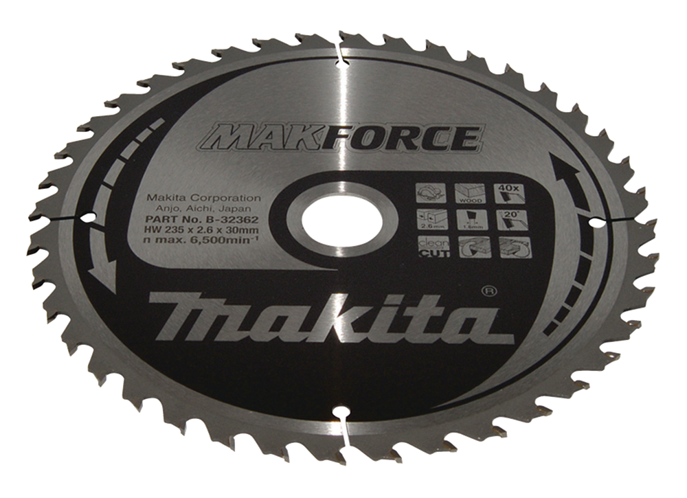 Makita Zaagblad Hout 235X30X2 6 40T 20G B-32362