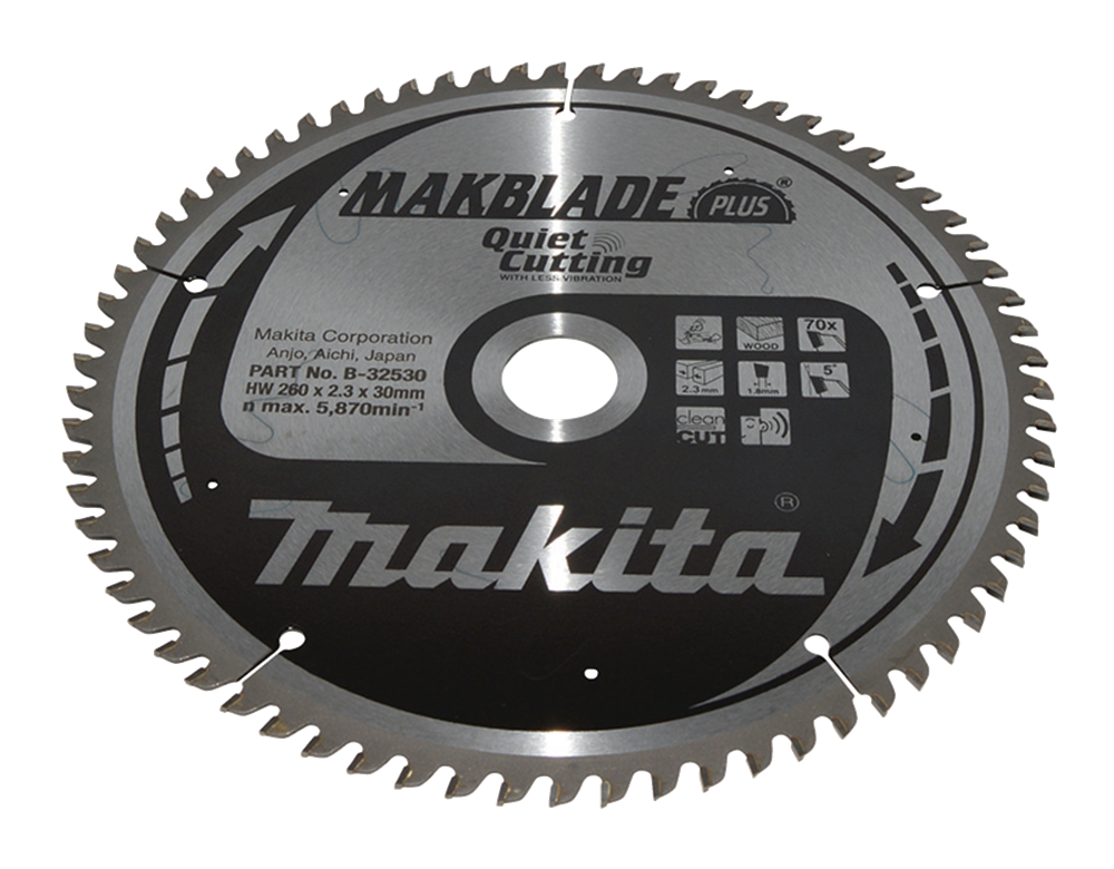 Makita Zaagblad Q C 260X30X2 3 70T 5G B-32530