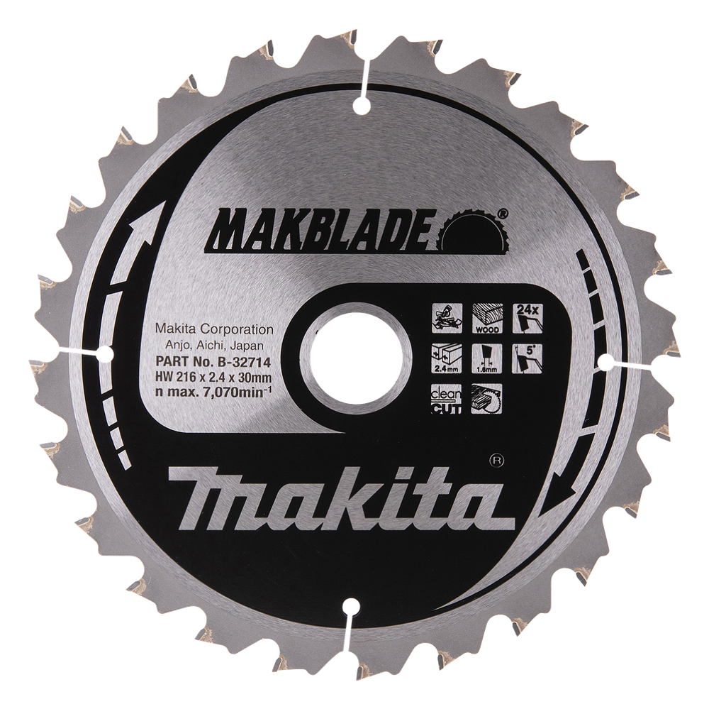 Makita Zaagblad Hout 216X30X2 1 24T B-32714