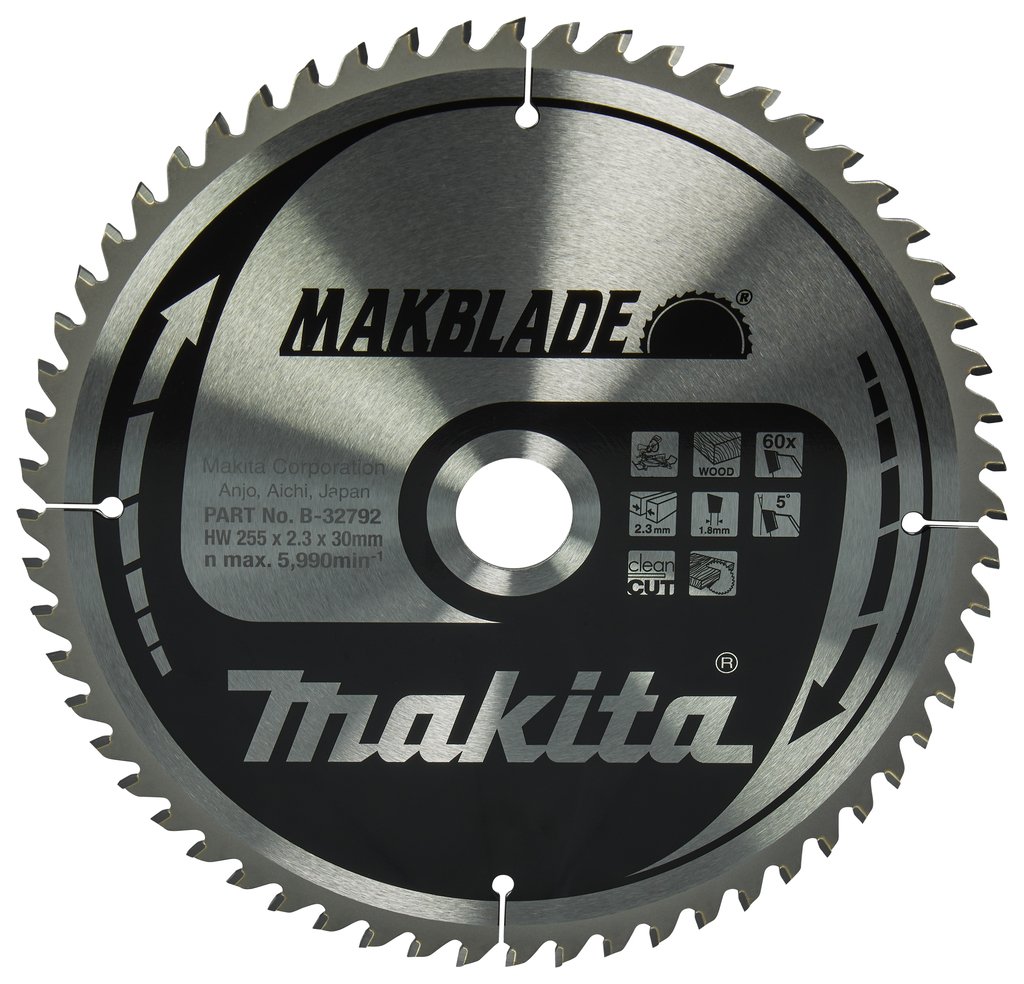 Makita Accessoires Afkortzaagblad | Hout | 255x30x60T 5G - B-32792