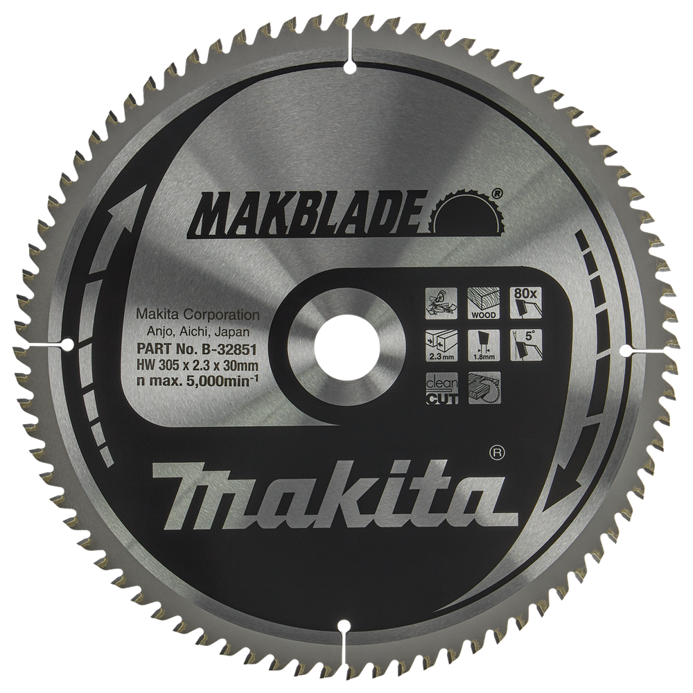 Makita Zaagblad Hout 305X30X2.3 80T 5G B-32851