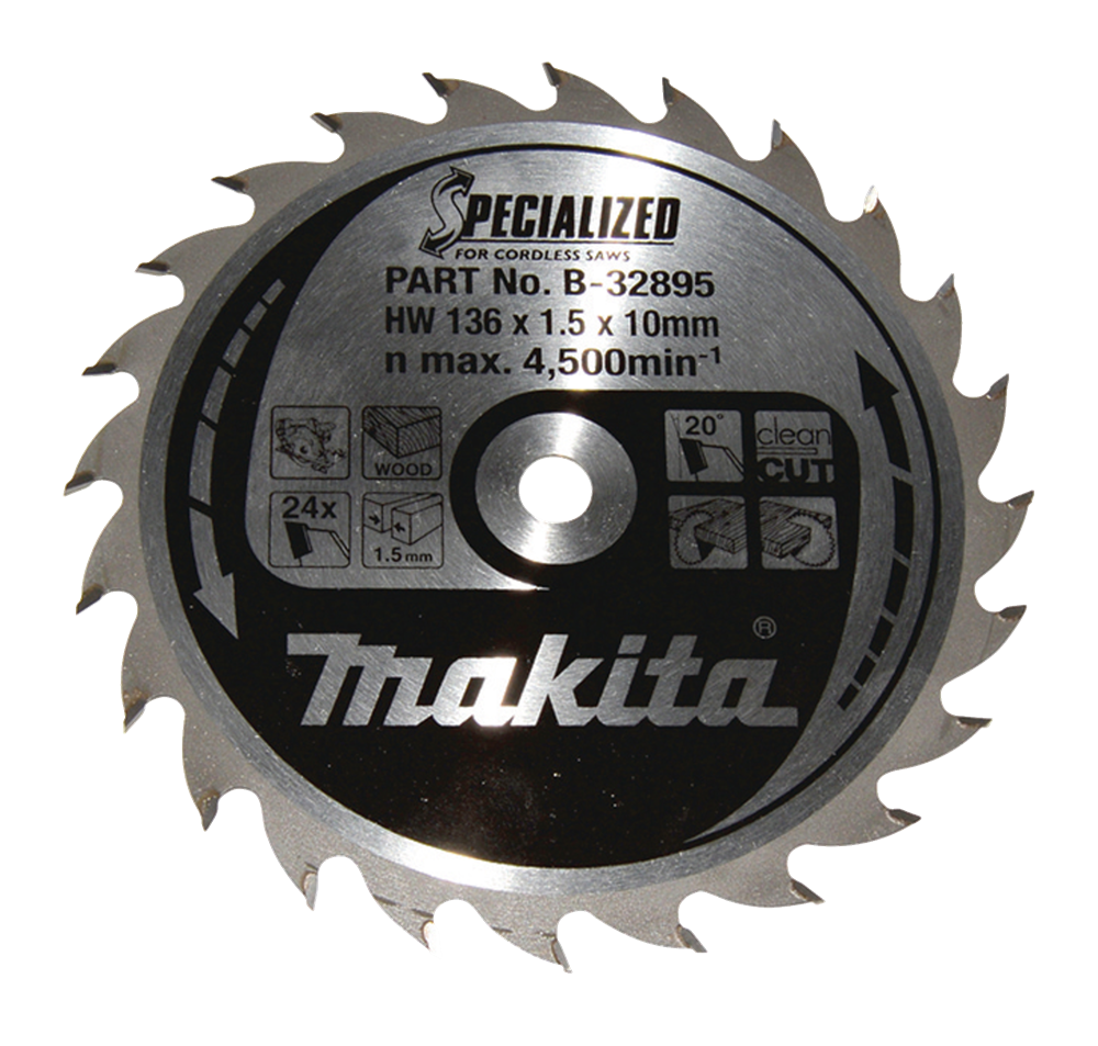 Makita Zaagblad Hout 136X10X1 5 24T 20G B-32895